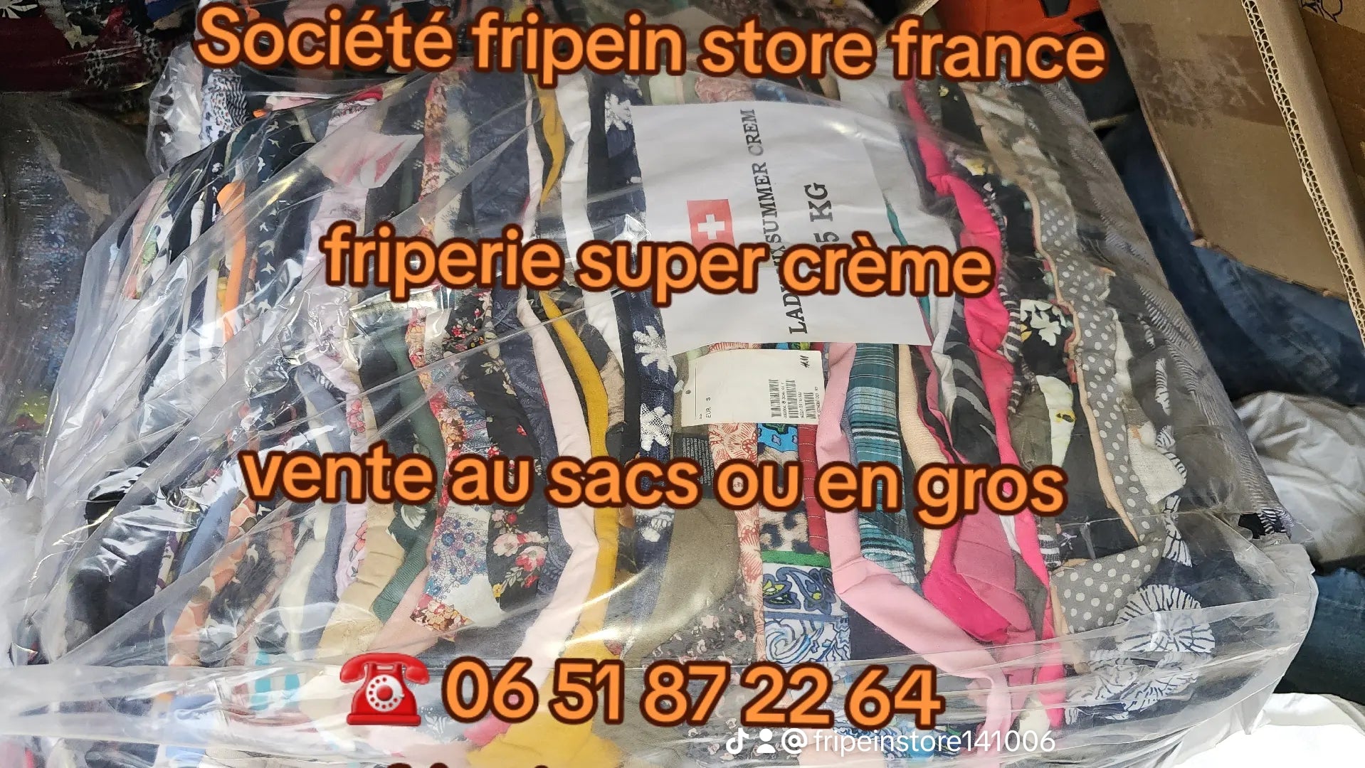 20 kgs FRIPERIE CREME  spécial boutique  vêtements femme été