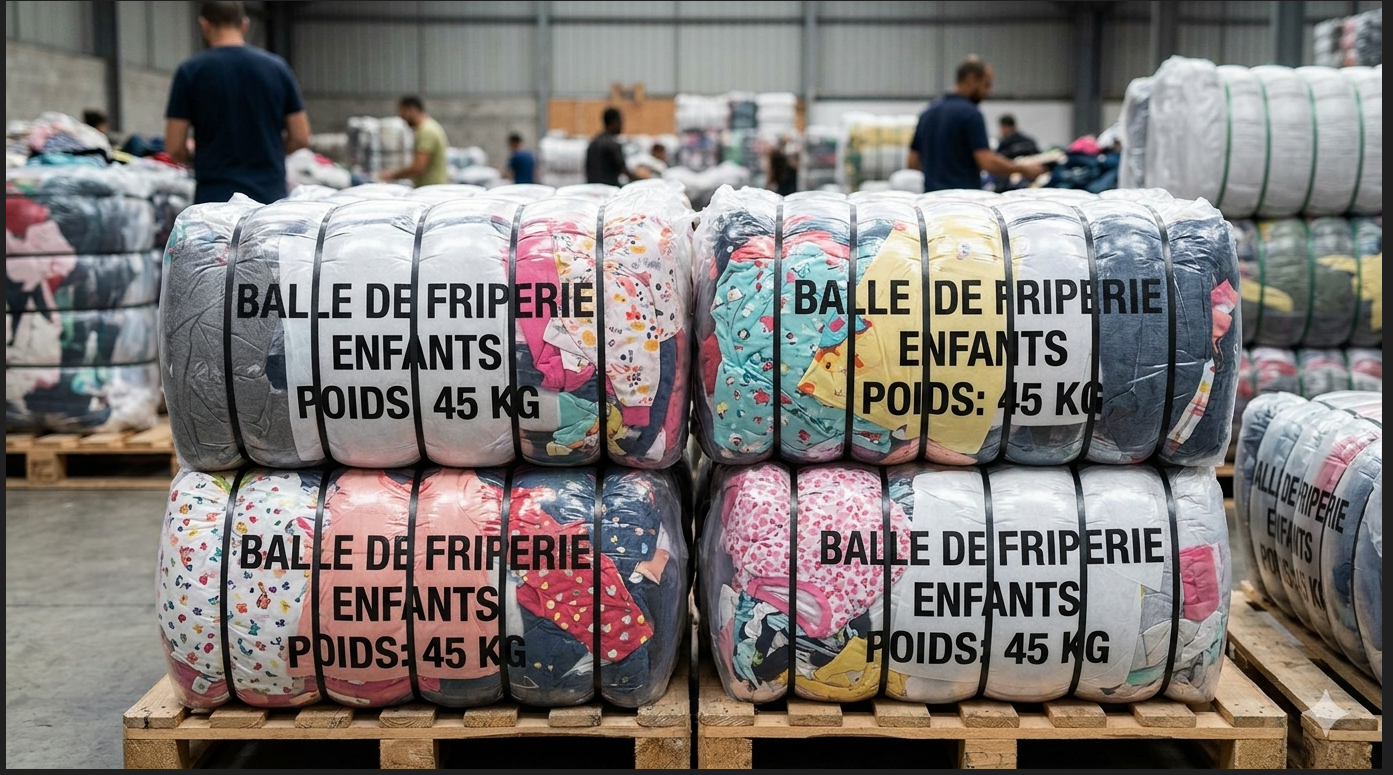 balles 45 kilos enfants textiles HIVER filles et garçons toutes âges