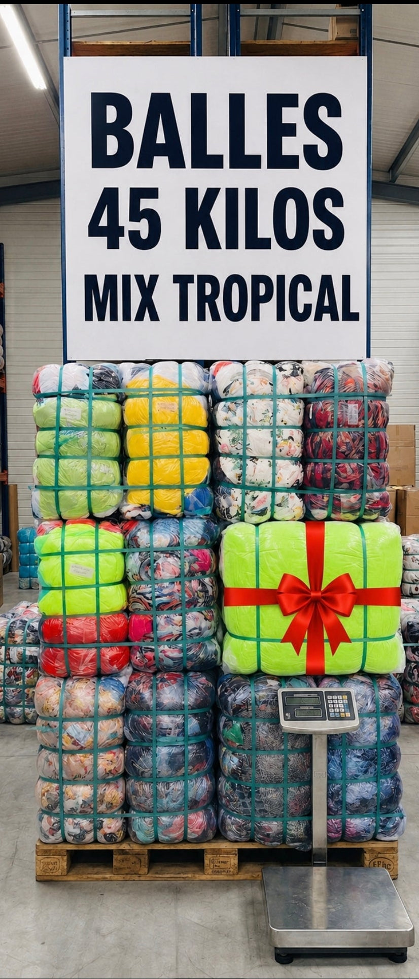 Balles 45 kilos Mix tropical LOT DE 15 balles QUALITE A