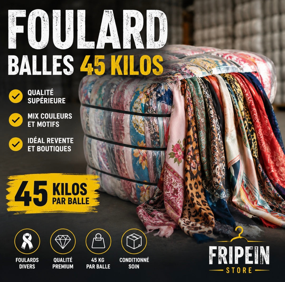 Balles 45 kilos foulard friperie