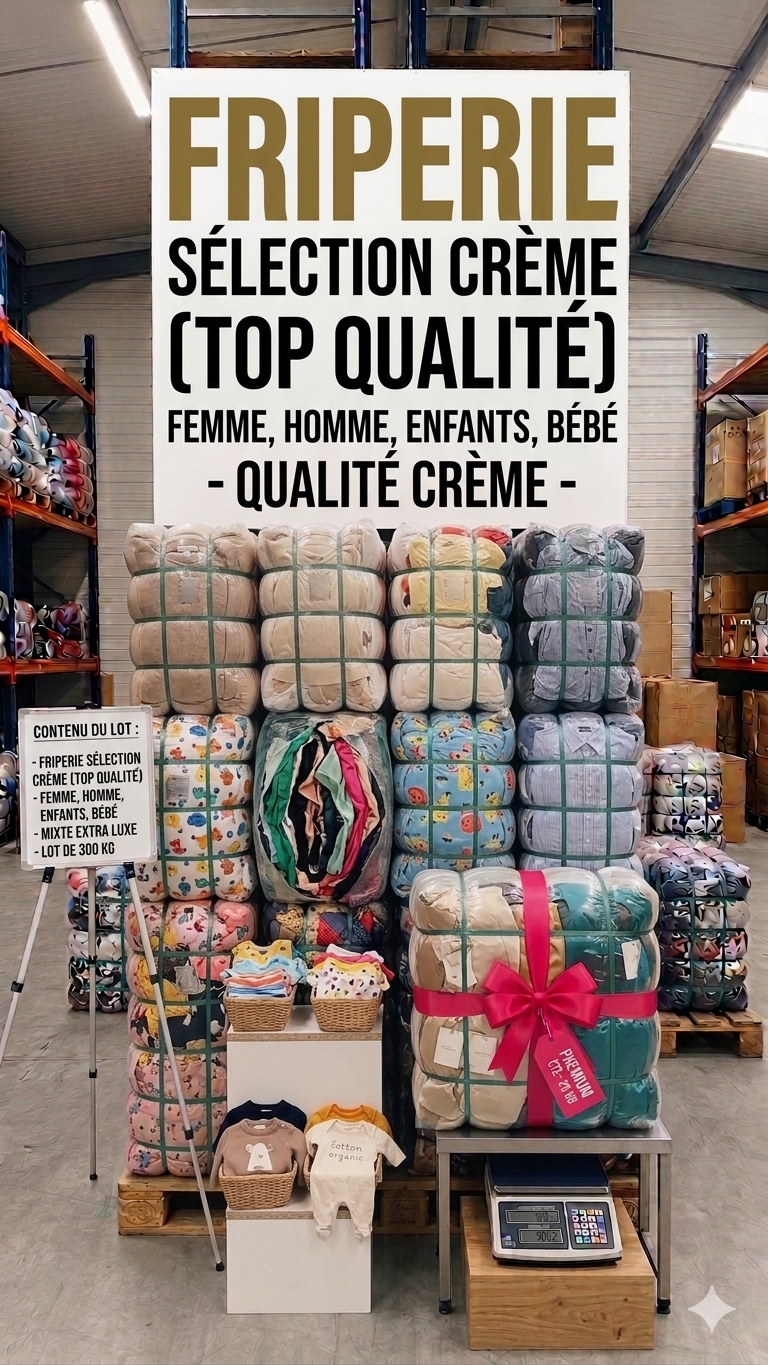 FRIPERIE HAUTE QUALITE saison été FEMME homme enfants 300 KILOS